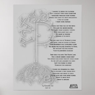 Poetry is Alive B&W Poster