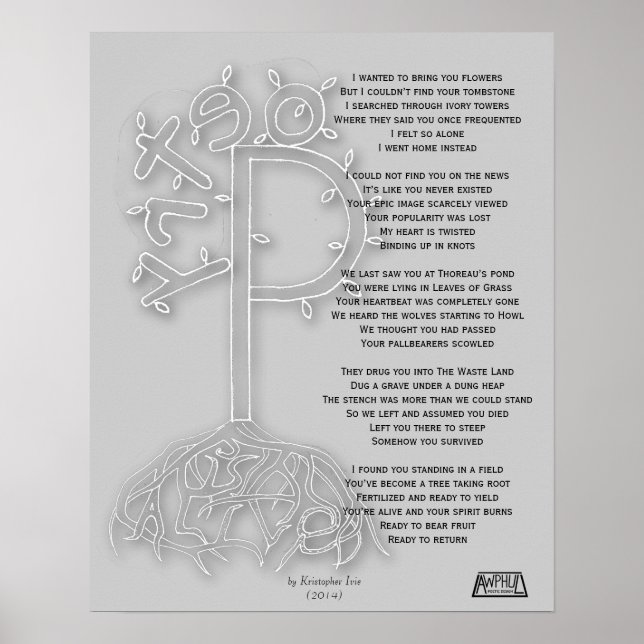 Poetry is Alive B&W Poster (Front)