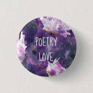 Poetry Love Button—National Poetry Month 3 Cm Round Badge