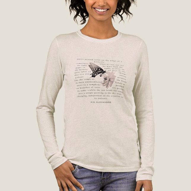 Poetry Painted Softly–LongSleeve by H.G. Alexandr Tri-Blend Shirt (Front)