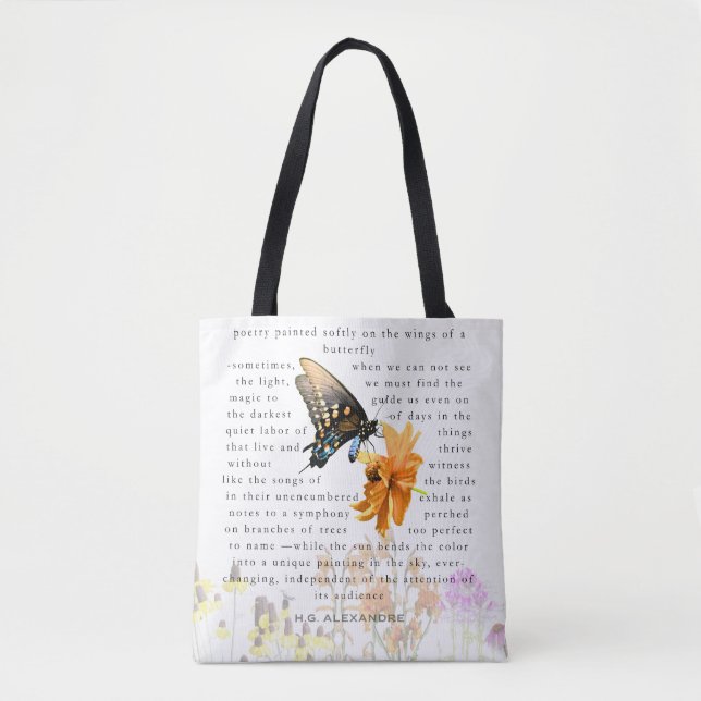 “Poetry Painted Softly”–ToteBag by H.G. Alexandre Tote Bag (Front)