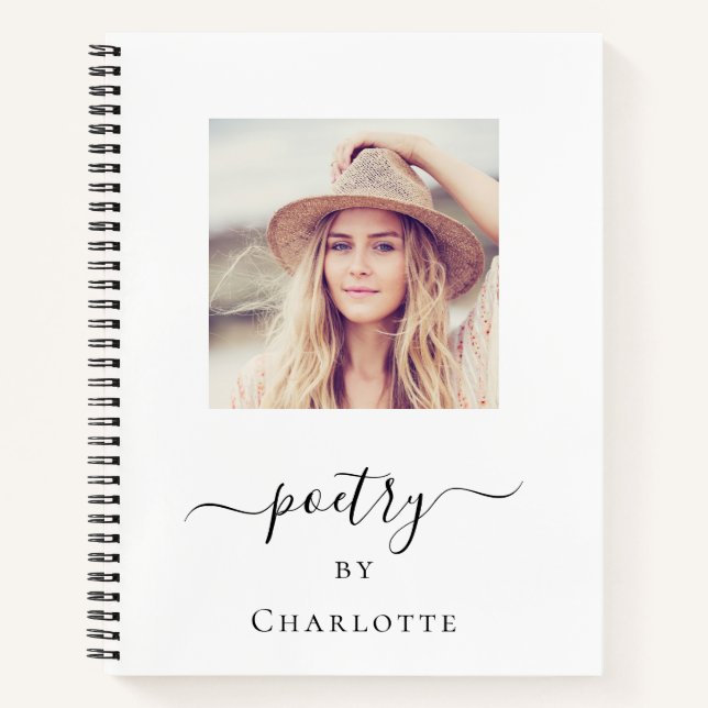Poetry photo monogram typography notebook (Front)