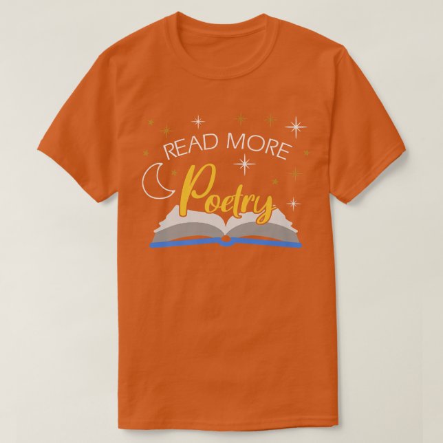 Poetry Poet Book Lover  Funny Literature Bookworm  T-Shirt (Design Front)