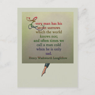 Poetry quote wisdom postcard