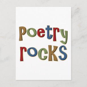 Poetry Rocks Postcard