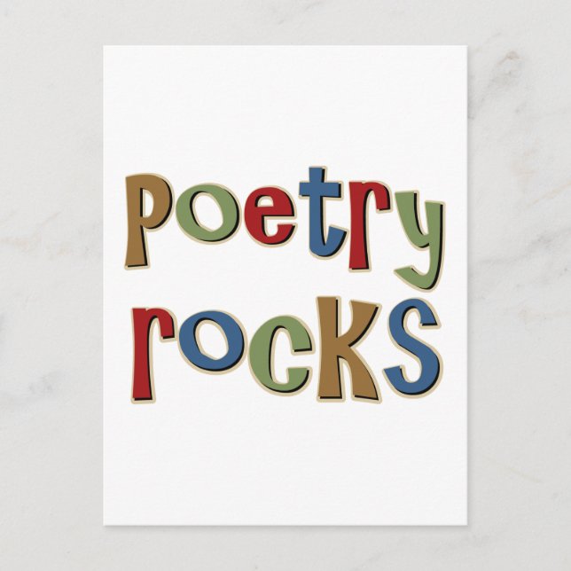 Poetry Rocks Postcard (Front)