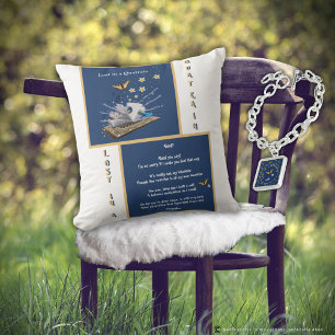 Poetry Throw Pillow - Aloof by Adiela Akoo
