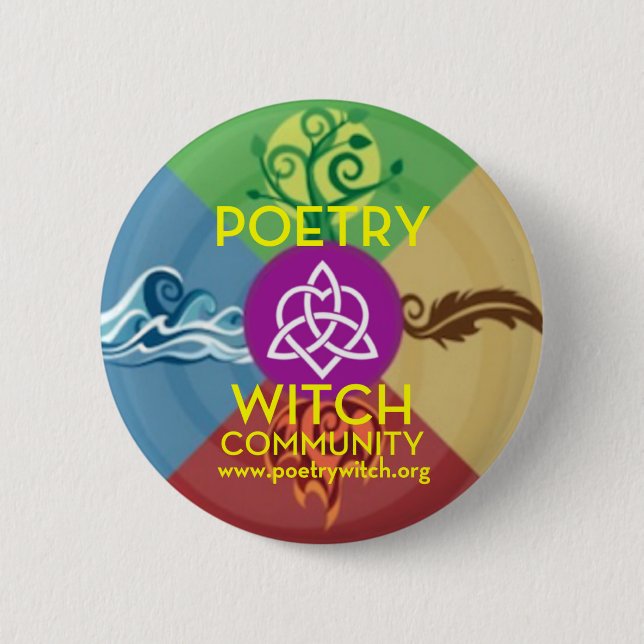 Poetry Witch Community button (Front)