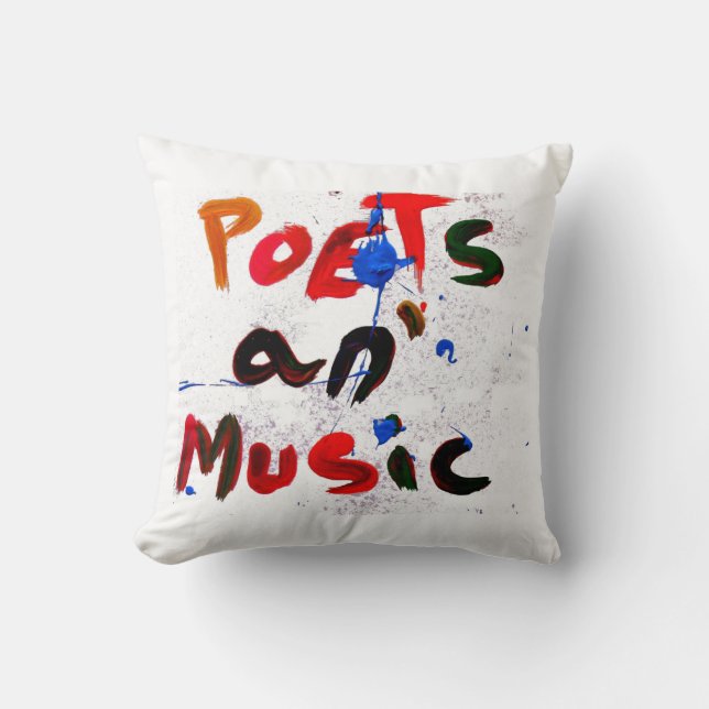 poets and music cushion (Front)