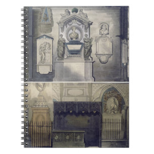 Poets' Corner, plate F from 'Westminster Abbey', e Spiral Notebook
