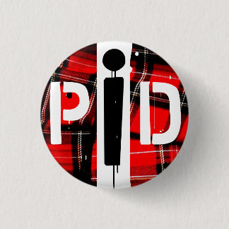 POETS IN DISTRESS PLAID BUTTON
