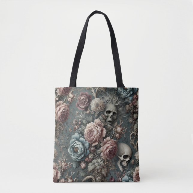 🪦 Poets Pending – Gothic Victorian Tote Bag (Front)