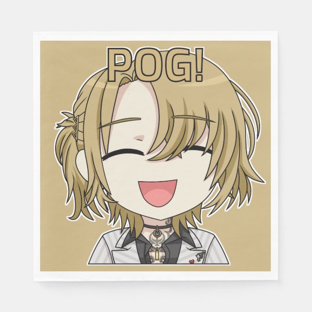 Pog! Chibi Napkins - Luca Kaneshiro Fanart (Front)
