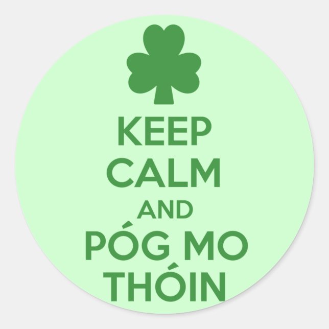 Pog mo thoin classic round sticker (Front)
