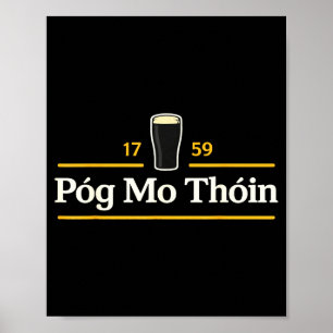 Póg mo thóin funny pog mo thoin irish st patricks poster