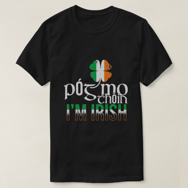 Pog Mo Thoin Irish Flag T-Shirt (Design Front)