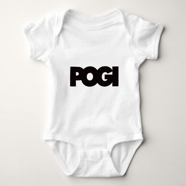 Pogi - Black Baby Bodysuit (Front)