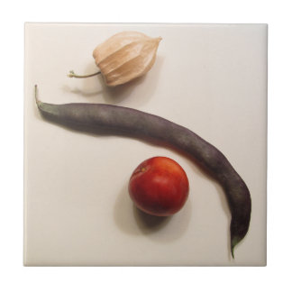 poha, bean and plum tile