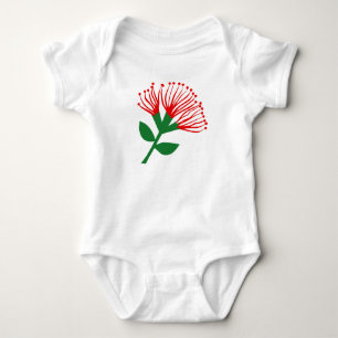 Pohutukawa Flower, New Zealand Baby Bodysuit