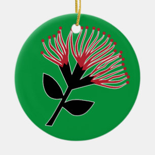 Pohutukawa Flower , New Zealand Ceramic Tree Decoration