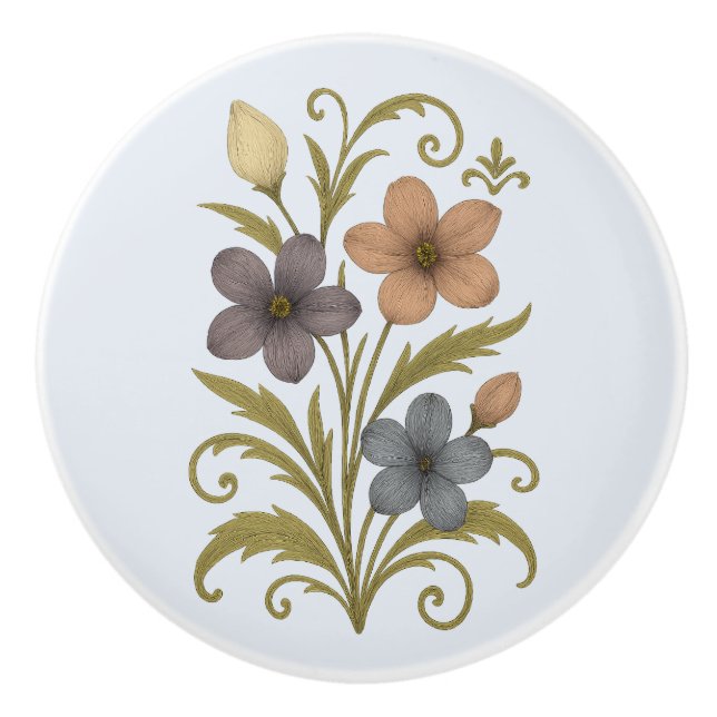 Poignée en Céramique charme rustique Ceramic Knob (Front)