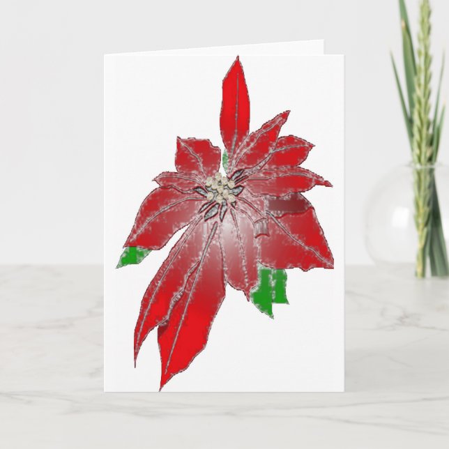 poinsetta holiday card (Front)
