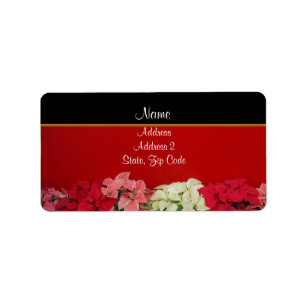 Poinsettia Address Labels