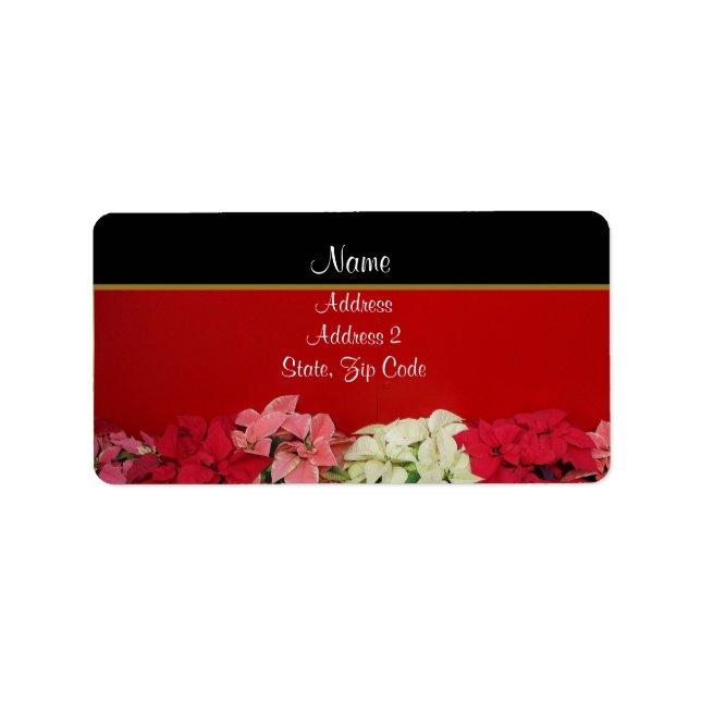 Poinsettia Address Labels (Front)