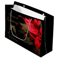 Poinsettia and Champagne Elegant Personalised