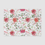 Poinsettia and Paperwhite Christmas Floral Pattern Tissue Paper<br><div class="desc">Add a festive floral accent to your gifts with this elegant Christmas floral pattern. It features a watercolour floral pattern of red poinsettias,  paperwhites,  holly and berries. This Christmas botanical tissue paper is available in other colours.</div>