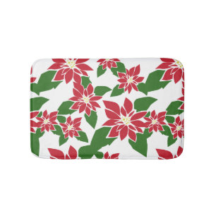 Poinsettia Bath Mat
