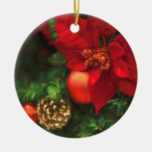 Poinsettia Beauty Ornament