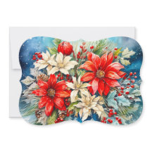 Poinsettia Bouquet Add Signature & Greeting