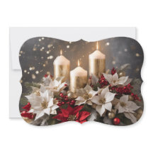 Poinsettia Centerpiece Add Signature & Greeting