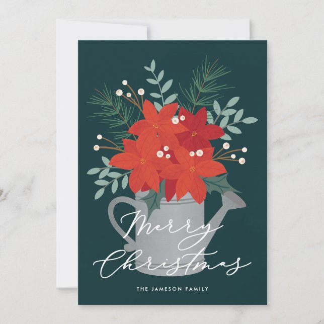 Poinsettia Christmas Card (Front)