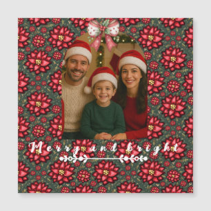Poinsettia Christmas Card – Personalized