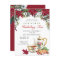 Poinsettia Christmas Holiday Tea Invitation Card
