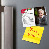 Poinsettia Christmas In Heaven Memorial Photo