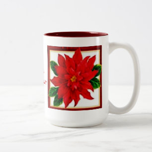 Poinsettia Christmas Mug