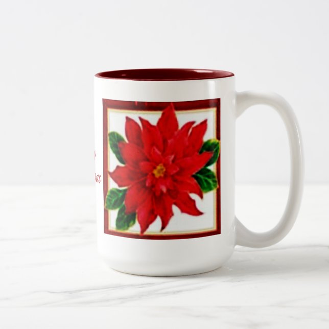 Poinsettia Christmas Mug (Right)