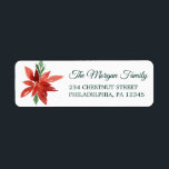 Poinsettia Christmas Return Address Labels<br><div class="desc">These lovely and festive address labels are perfect for your holiday mailing!</div>