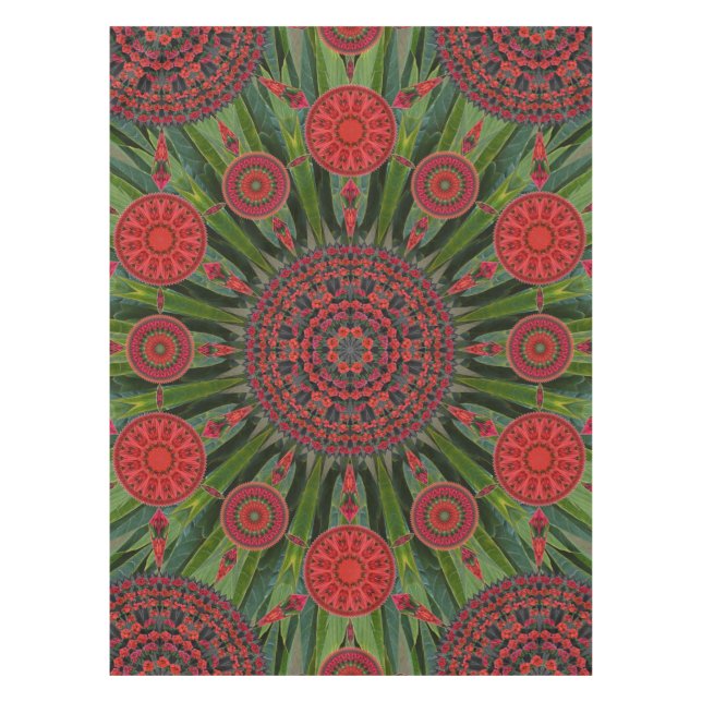 Poinsettia Christmas Tablecloth (Front)