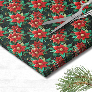 Poinsettia Christmas Tissue Paper
