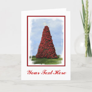 Poinsettia Christmas Tree Card