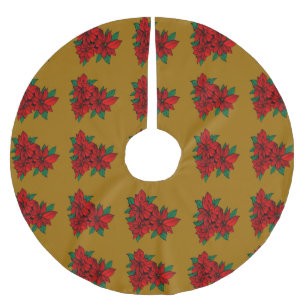 Poinsettia Christmas Tree Skirt