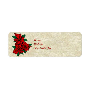 Poinsettia Cluster Address Label Template