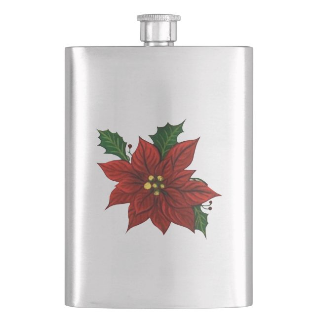 Poinsettia Flask (Front)