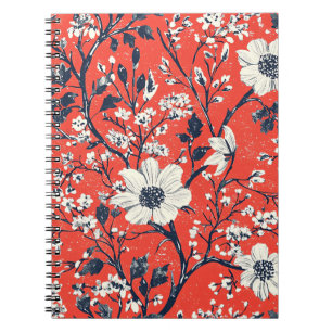 Poinsettia Floral Christmas Pattern (18) Notebook