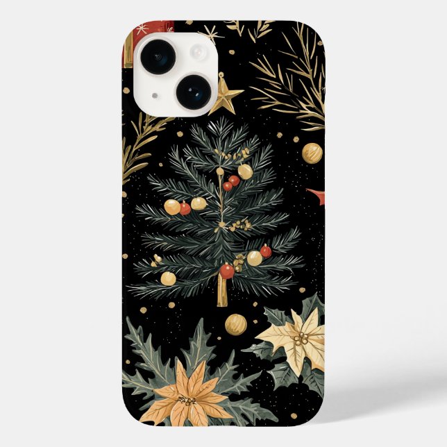 Poinsettia Floral Christmas Pattern (21) Case-Mate iPhone Case (Back)