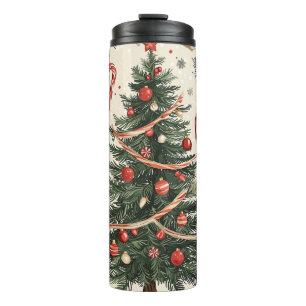 Poinsettia Floral Christmas Pattern (4) Thermal Tumbler